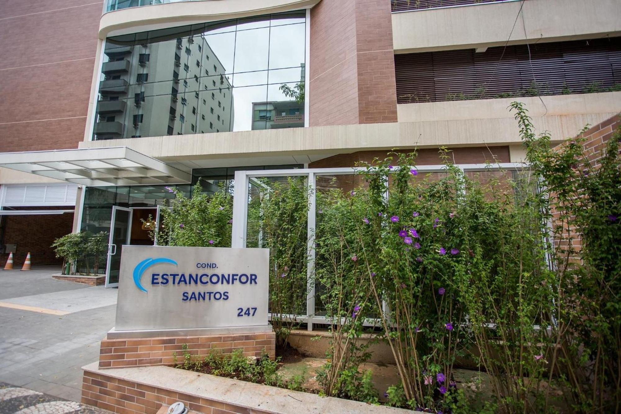 サントスResidencial Estanconfor Com Vista Mar 2 Ac E Garagemアパートメント エクステリア 写真